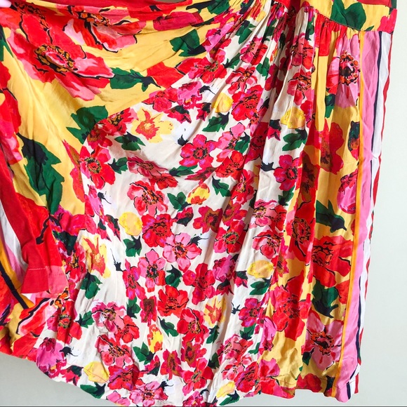 Frogbox Swiss Floral Striped Vneck Dress - Picture 6 of 6